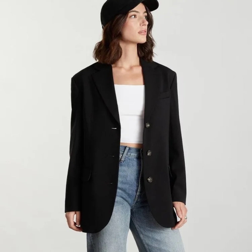 Everlane The ’80s Blazer Black Oversized Women's Size 8
